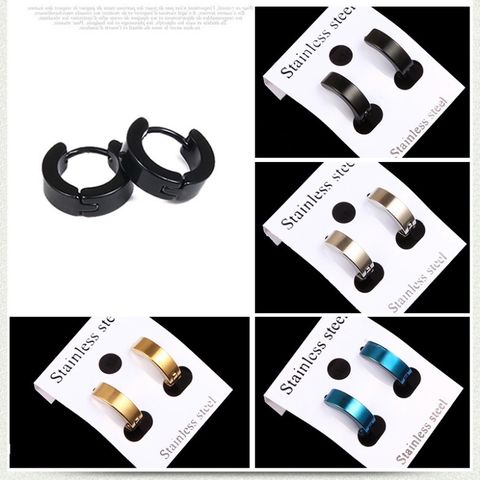 Khuyên Tai Tròn Xỏ Titan Không Gỉ 4 Màu - Thiết Kế Nhỏ Gọn, Phong Cách Cá Tính Cho Nam Nữ