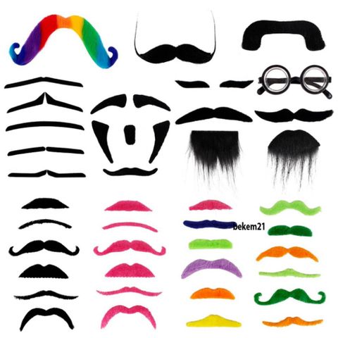 Bộ 12 Râu Giả Phong Cách Lịch Lãm Cho Nam Nữ - Râu Độc Đáo Dễ Dùng Cho Tiệc Masquerade và Hóa Trang