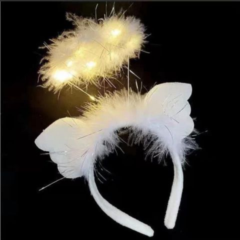 Băng Đô Cài Tóc Sừng Tuần Lộc Có Đèn LED Phát Sáng Vàng Ấm Áp - Phụ Kiện Thời Trang Hàn Quốc Dễ Thương, Quà Tặng Sinh Nhật Thú Vị