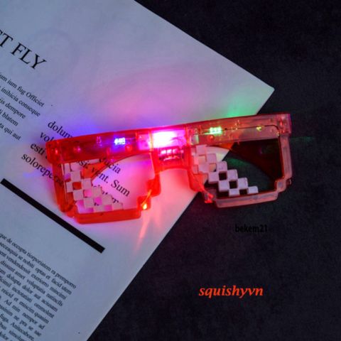 Kính THUG LIFE LED 7 Màu - Kính Mát Phát Sáng Hot Trend TikTok Cho Tiệc Tùng, Hòa Nhạc, Quán Bar