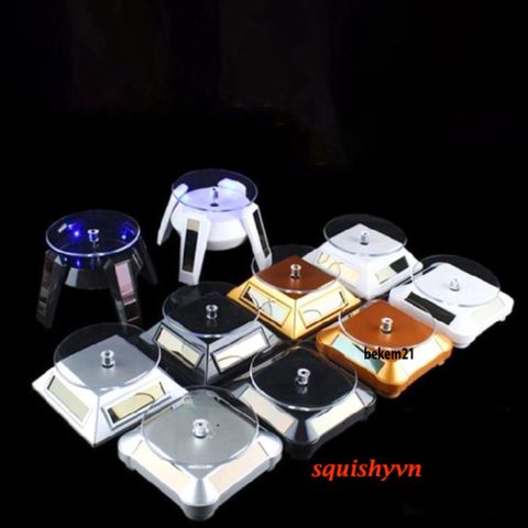 Bàn Xoay Trưng Bày Sản Phẩm Năng Lượng Mặt Trời 360 Độ - Dụng Cụ Chụp Hình và Quay Video Tiện Lợi, Thân Thiện Với Môi Trường