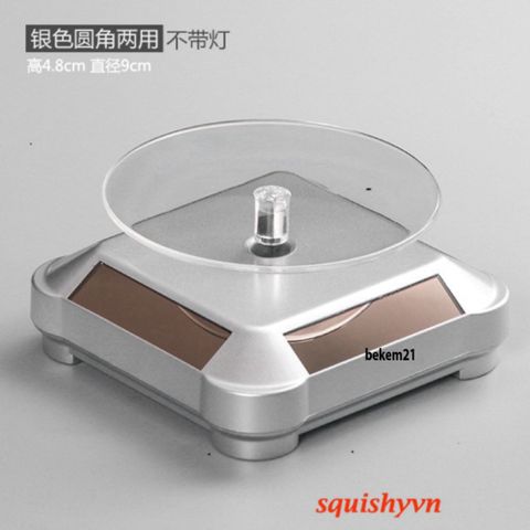 Bàn Xoay Trưng Bày Sản Phẩm Năng Lượng Mặt Trời 360 Độ - Dụng Cụ Chụp Hình và Quay Video Tiện Lợi, Thân Thiện Với Môi Trường