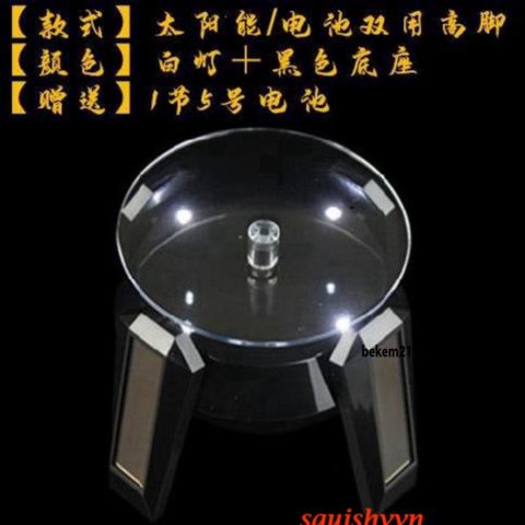 Bàn Xoay Trưng Bày Sản Phẩm Năng Lượng Mặt Trời 360 Độ - Dụng Cụ Chụp Hình và Quay Video Tiện Lợi, Thân Thiện Với Môi Trường