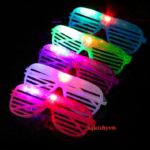 Kính Phát Sáng Gắn LED Nhấp Nháy Đa Màu - Phụ Kiện Thời Trang Tiệc Tùng, Quà Tặng Độc Đáo cho Bữa Tiệc và Lễ Hội