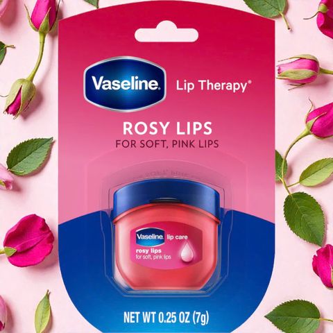 Son Dưỡng Môi Vaseline Rosy Lips 7g - Chăm Sóc Môi Khô Hàng Ngày, Màu Hồng Tự Nhiên, Dành Cho Nam Nữ