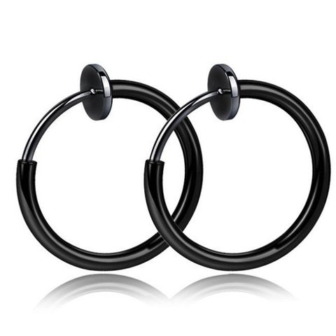 Khuyên Tai Nam Kẹp Tròn Titan Chống Gỉ - Bông Tai Unisex Phong Cách Hàn Quốc Thời Thượng, Không Cần Xỏ Lỗ