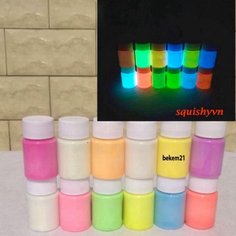 Sơn Dạ Quang 20ML Phát Sáng Cực Mạnh - 8 Màu Tùy Chọn, Không Độc Hại, An Toàn Cho Trang Trí Móng Tay và Mỹ Phẩm