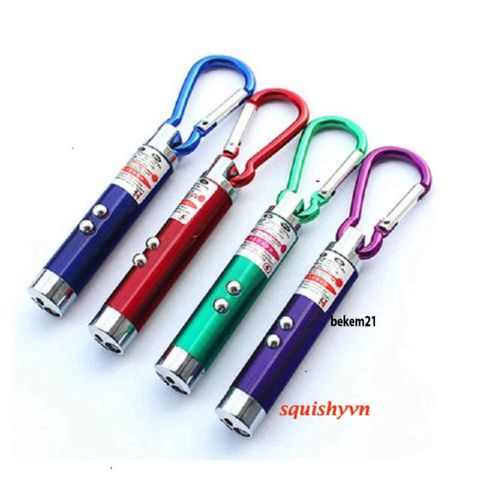Bút Chiếu Laser 4mW 2 Trong 1 + Đèn LED Trêu Mèo Chó - Đồ Chơi Thú Cưng Tương Tác Thú Vị Ảnh Sáng Màu Sắc