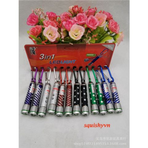 Bút Chiếu Laser 4mW 2 Trong 1 + Đèn LED Trêu Mèo Chó - Đồ Chơi Thú Cưng Tương Tác Thú Vị Ảnh Sáng Màu Sắc