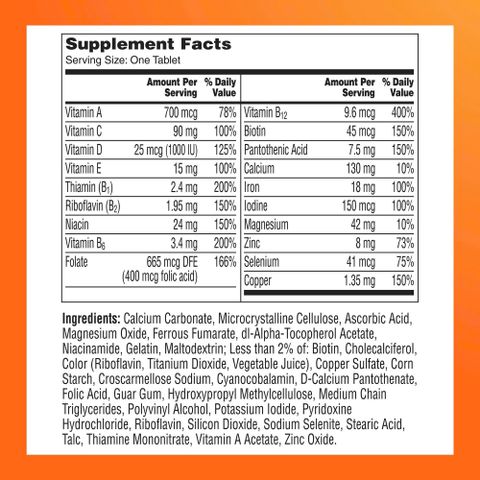 Vitamin Tổng Hợp One A Day Women’s Multi - 200 Viên Hỗ Trợ Sức Khỏe Phụ Nữ, Giảm Mệt Mỏi, Tăng Cường Miễn Dịch