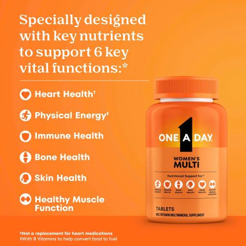 Vitamin Tổng Hợp One A Day Women’s Multi - 200 Viên Hỗ Trợ Sức Khỏe Phụ Nữ, Giảm Mệt Mỏi, Tăng Cường Miễn Dịch