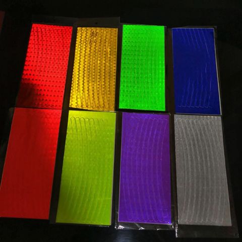 Tem Dán Vành Phản Quang Xe Máy Decal Trang Trí - Bộ 8 Chỉ Đủ Cho 1 Vành, Nhiều Màu Sắc Bắt Mắt, Phụ Kiện Xe Đẹp Mắt