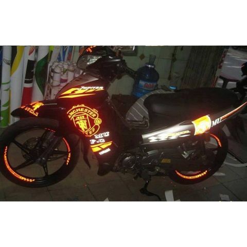 Tem Dán Vành Phản Quang Xe Máy Decal Trang Trí - Bộ 8 Chỉ Đủ Cho 1 Vành, Nhiều Màu Sắc Bắt Mắt, Phụ Kiện Xe Đẹp Mắt