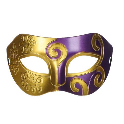 Mặt Nạ Nửa Mặt Vàng Đồng Cổ Điển - Phụ Kiện Hóa Trang Tiệc Halloween, Lễ Hội Có Dây Đeo Cho Nam Nữ