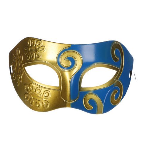 Mặt Nạ Nửa Mặt Vàng Đồng Cổ Điển - Phụ Kiện Hóa Trang Tiệc Halloween, Lễ Hội Có Dây Đeo Cho Nam Nữ