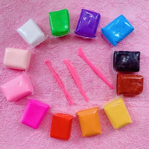Gói Đất Sét Để Nặn Tạo Hình Siêu Nhẹ Handmade - Màu Trắng, Hồng, Lam, Tím, Vàng, Đất Sét Tự Khô Dành Cho Slime Thoải Mái Sáng Tạo