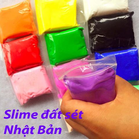 Gói Đất Sét Để Nặn Tạo Hình Siêu Nhẹ Handmade - Màu Trắng, Hồng, Lam, Tím, Vàng, Đất Sét Tự Khô Dành Cho Slime Thoải Mái Sáng Tạo