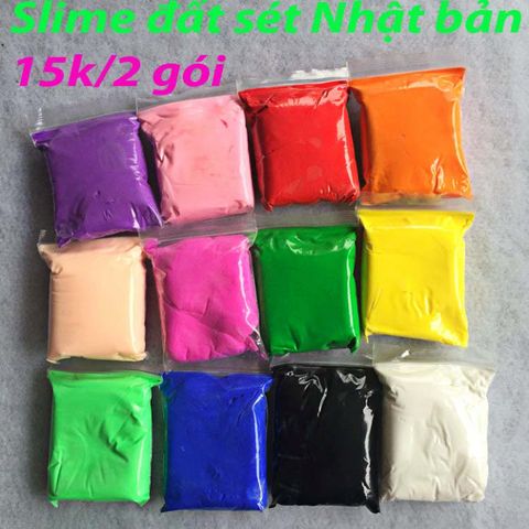 Gói Đất Sét Để Nặn Tạo Hình Siêu Nhẹ Handmade - Màu Trắng, Hồng, Lam, Tím, Vàng, Đất Sét Tự Khô Dành Cho Slime Thoải Mái Sáng Tạo