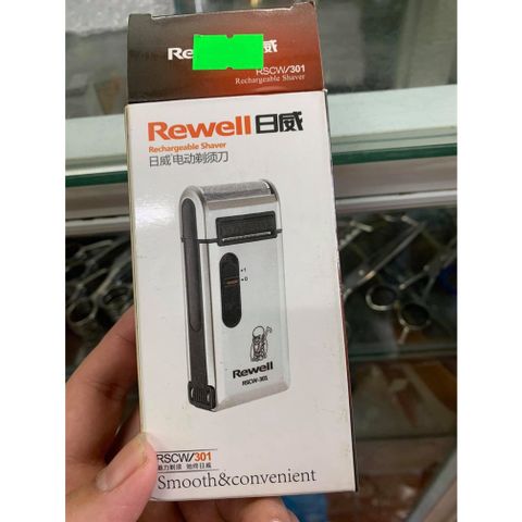 Máy Cạo Râu Rewell RSCW-301 - Thiết Kế Sang Trọng, Tiện Lợi, Lưỡi Dao 2 Lưỡi, Cạo Râu Nhanh, Chắc Chắn, Không Gây Kích Ứng Da
