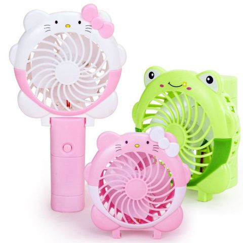 Quạt Mini Cầm Tay Hình Thú Dễ Thương - Quạt Sạc Pin Gập Gọn Tiện Lợi Cho Du Lịch, Công Viên, Dã Ngoại