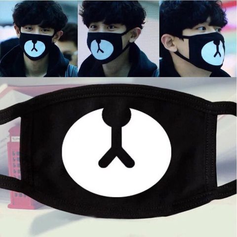 Khẩu Trang Hình Con Gấu Hoạt Hình Cho Bé Cotton - Thiết Kế Thời Trang Hàn Quốc, Quà Tặng Dễ Thương Cho Fan Cosplay