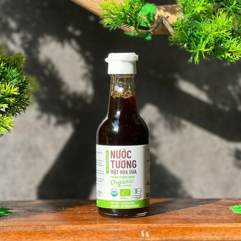 Nước Tương Mật Hoa Dừa Organic Sokfarm 60ml - Giảm 50% Muối, Không Đậu Nành, Hữu Cơ Tự Nhiên, Thơm Ngon, Gia Vị Thiên Nhiên