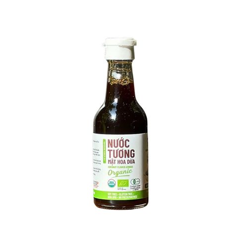 Nước Tương Mật Hoa Dừa Organic Sokfarm 60ml - Giảm 50% Muối, Không Đậu Nành, Hữu Cơ Tự Nhiên, Thơm Ngon, Gia Vị Thiên Nhiên