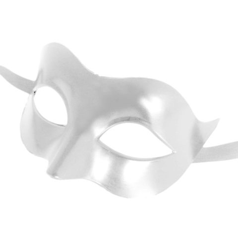 Mặt Nạ Hóa Trang Nửa Mặt Màu Trắng/Đen - Phụ Kiện Halloween Cosplay Cho Nam Nữ - Tiệc Trung Thu, Biểu Diễn