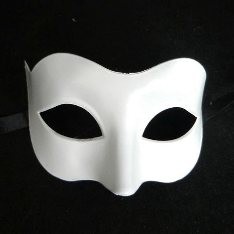 Mặt Nạ Hóa Trang Nửa Mặt Màu Trắng/Đen - Phụ Kiện Halloween Cosplay Cho Nam Nữ - Tiệc Trung Thu, Biểu Diễn