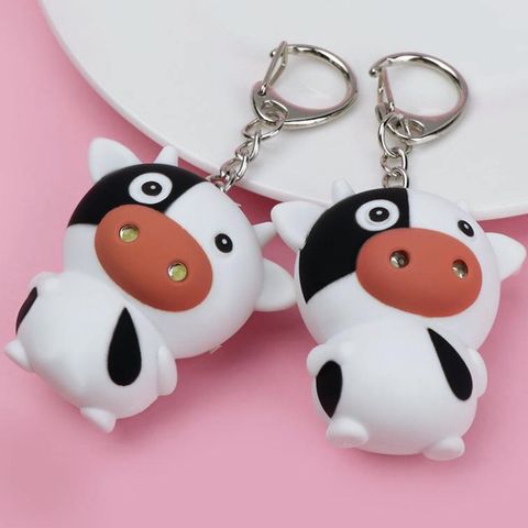 Móc Khóa Phát Sáng Đèn Led Có Nhạc Hình Bò Sữa Ngộ Nghĩnh - Móc Khóa 3 Trong 1 Độc Đáo và Thú Vị cho Fan Sưu Tầm