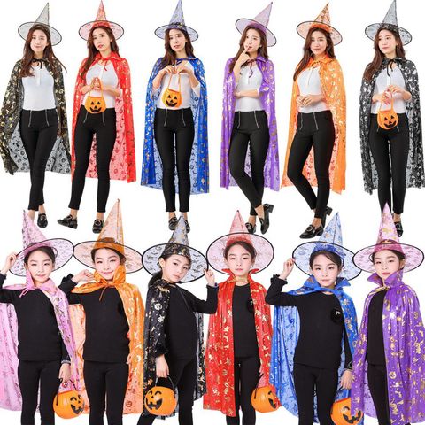 Bộ trang phục hóa trang phù thủy cho trẻ em - Áo choàng đen và nón Halloween 2020 - Phụ kiện Halloween cho trẻ em và người lớn