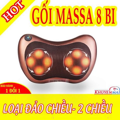Gối Massage Hồng Ngoại Đa Chức Năng 8 Bi Chuyên Trị Đau Cổ Vai Gáy - Bảo Hành 36 Tháng, Thư Giãn Tại Nhà và Ô Tô