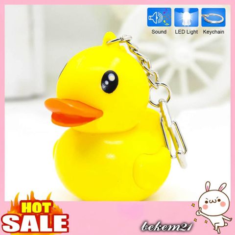 Móc Khoá Chú Vịt Vàng Phát Sáng Có Đèn LED và Nhạc - Phụ Kiện Thời Trang Dễ Thương và Thú Vị cho Những Fan Yêu Thích Chim Cảnh