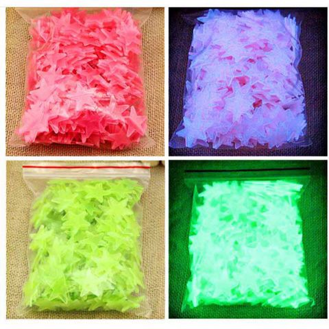 Combo 10 Gói Ngôi Sao Dán Tường Dạ Quang 3cm - Trang Trí Nhà Cửa Phát Sáng, Decal 1000 Ngôi Sao Lung Linh