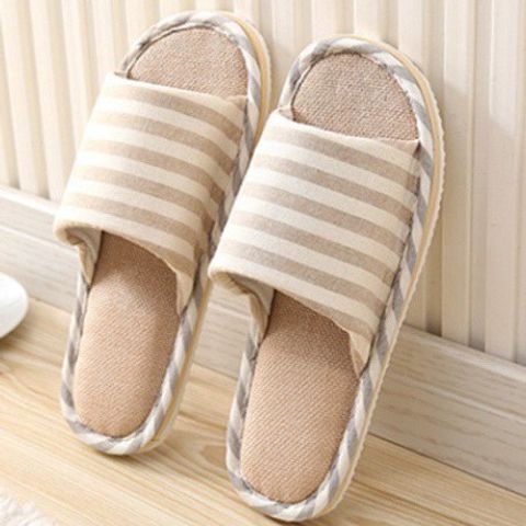 Dép vải đi trong nhà Kẻ sọc phong cách Hàn Quốc - Sang trọng, êm chân, chống trượt, phù hợp mọi mùa, nhiều màu sắc và kích thước
