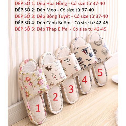 Dép vải đi trong nhà Kẻ sọc phong cách Hàn Quốc - Sang trọng, êm chân, chống trượt, phù hợp mọi mùa, nhiều màu sắc và kích thước