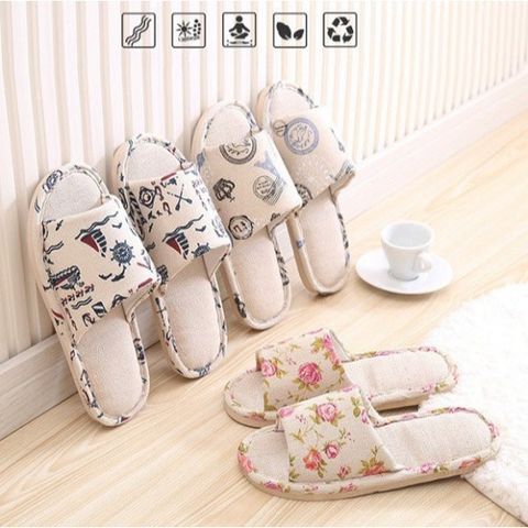Dép vải đi trong nhà Kẻ sọc phong cách Hàn Quốc - Sang trọng, êm chân, chống trượt, phù hợp mọi mùa, nhiều màu sắc và kích thước