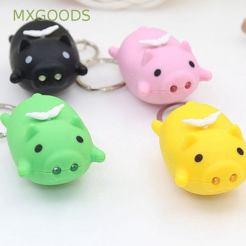 Móc Khóa Heo Phát Sáng LED Có Đèn & Nhạc - Móc Khóa Thiên Thần Dễ Thương 3 in 1 Cho Người Yêu Thú Cưng