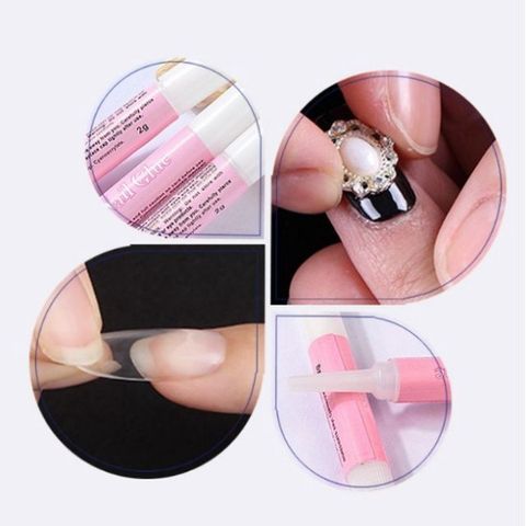 Keo Gắn Móng Tay Giả 2g - Keo Dính Nail Chuyên Nghiệp 401 - Gắn Đá Trang Trí - Tiện Dụng Cho Thợ Nail và Tại Nhà