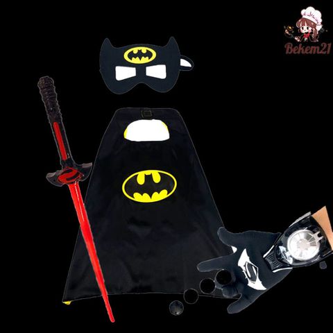 Bộ Quần Áo Người Dơi Batman 3D Cho Trẻ Em - Bộ Đồ Hóa Trang Halloween Siêu Anh Hùng Dành Cho Bé Trai
