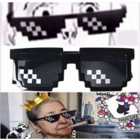 Kính Thug Life 6 Chấm Nhiều Màu - Kính Mắt Thời Trang Gamer Độc Đáo, Phụ Kiện Hot Trend dành cho Fan Thug Life