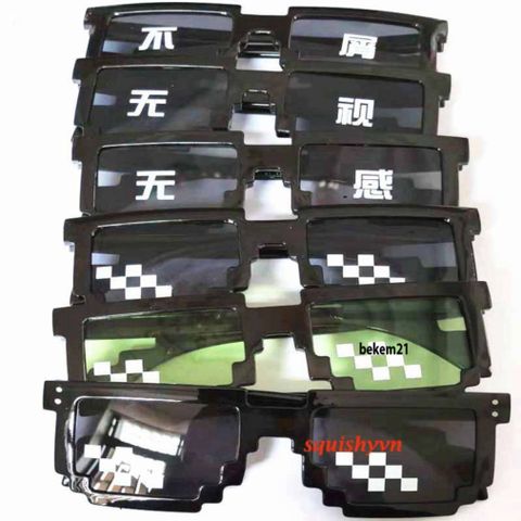 Kính Mắt Thug Life Độc Đáo 6 Chấm Nhiều Màu - Phụ Kiện Thời Trang và Gamer Siêu Ngầu, Xu Hướng Minecraft