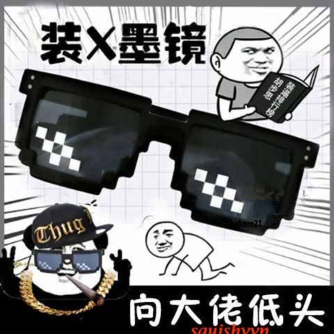 Kính Mắt Thug Life Độc Đáo 6 Chấm Nhiều Màu - Phụ Kiện Thời Trang và Gamer Siêu Ngầu, Xu Hướng Minecraft