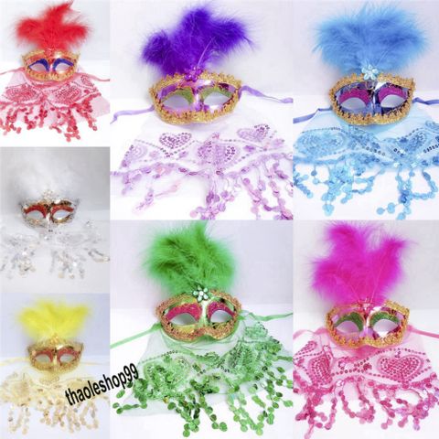 Mặt Nạ Halloween Nửa Mặt Cổ Trang - Đạo Cụ Hóa Trang Cho Tiệc, Lễ Hội, Sự Kiện, Cosplay, Chất Liệu Nhựa, Kích Thước 18cm x 12cm