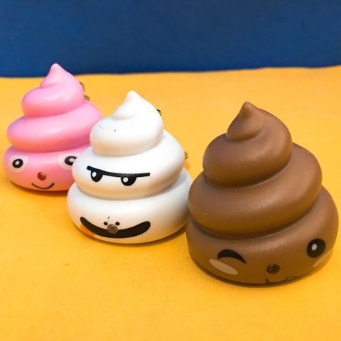Móc Khóa Phát Sáng Đèn LED Hình Cục Shit Ngộ Nghĩnh - Đèn Pin & Âm Thanh Vui Nhộn, Phụ Kiện Thời Trang Độc Đáo