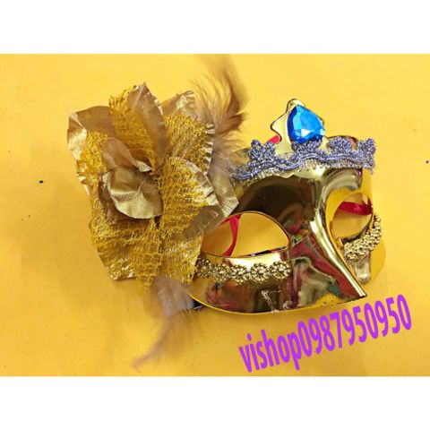 Mặt Nạ Nửa Mặt Lông Vũ Sang Trọng 2029 - Phụ Kiện Hóa Trang Halloween, Cosplay Quý Phái Cho Nam Nữ