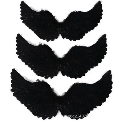 Cánh Thiên Thần Cosplay Đen Trắng - Đồ Hóa Trang Tiệc, Chất Liệu Lông Tự Nhiên, Phù Hợp Với Người Lớn Và Trẻ Em