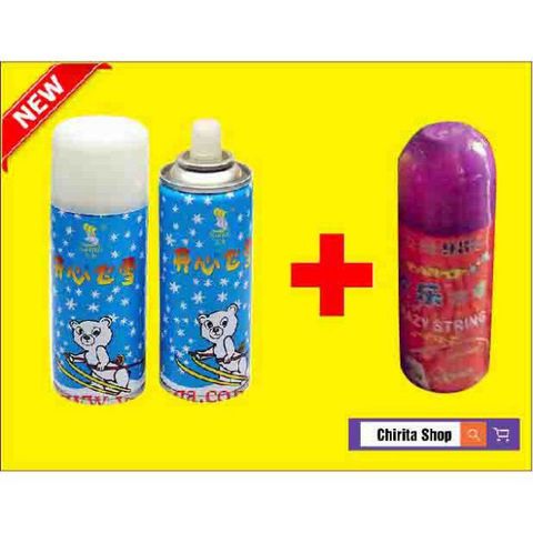 Bình Xịt Bọt Tuyết 280ml Trang Trí Tiệc Sinh Nhật - Dụng Cụ Tạo Hiệu Ứng Tuyết Xinh Xắn Cho Bánh Kem