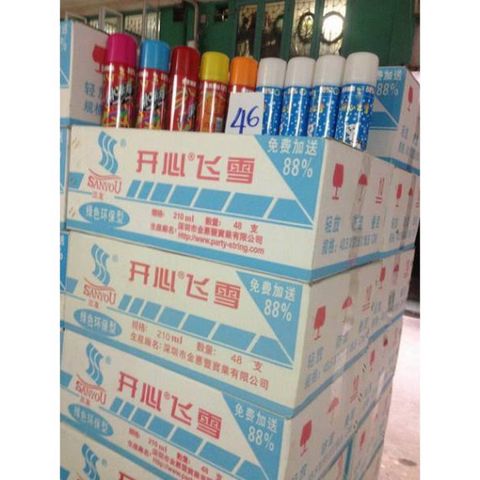 Bình Xịt Bọt Tuyết 280ml Trang Trí Tiệc Sinh Nhật - Dụng Cụ Tạo Hiệu Ứng Tuyết Xinh Xắn Cho Bánh Kem