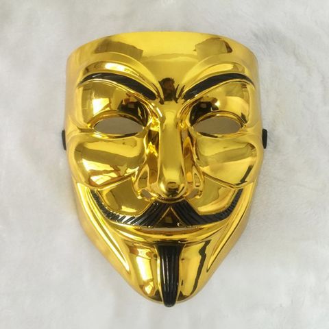 Mặt Nạ Hacker Vàng Bóng Anonymous 2020 - Phụ Kiện Thời Trang Độc Đáo, Chất Liệu Nhựa Dẻo, Hàng Nhập Khẩu